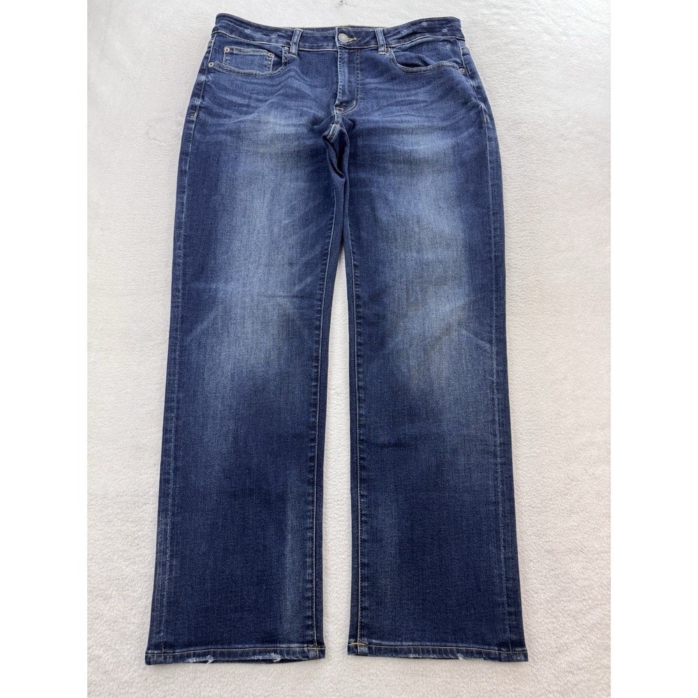 American Eagle Jeans Men 34x30 Blue Straight Ne(x)t Flex Whisker Distress Denim